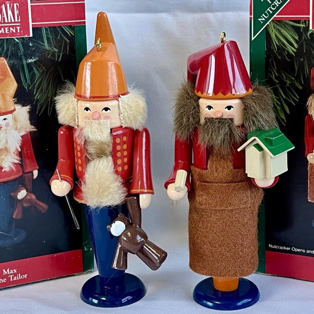 Hallmark Keepsake Ornaments Nutcrackers Otto & Max Vintage 1992 North Pole
